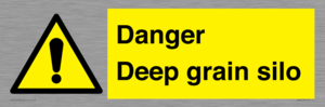 Danger Deep grain silo